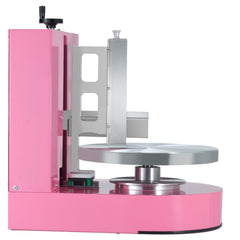 Cake Decorating Machine, Cake Cream Spreading Coating Smearing Machine, Low Noise Cake Frosting Machine, Turntable with Adjustable Scraper, for 4" to 12" Cake, 25-320RPM Rotating Speed, Pink