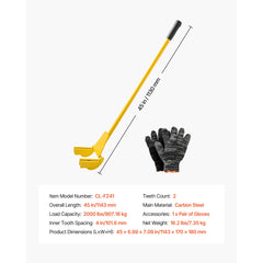 Pallet Buster Tool, 1 m Carbon Steel Handle Wrecking Pry Bar, 907 kg Weight Capacity, Heavy Duty Deck Board Removal Tool, Breaker Bar for Flooring, Framing, Roofing, Trim, Drywall
