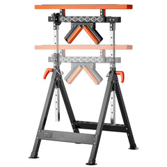 4-in-1 Roller Stand, 220 kg Load Capacity, 838.2-1270 mm Adjustable Height, Folding Heavy Duty with Rack & Multi-directional Roller Head, for Table Saw Outfeed Woodworking Extension Support