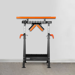 4-in-1 Roller Stand, 220 kg Load Capacity, 838.2-1270 mm Adjustable Height, Folding Heavy Duty with Rack & Multi-directional Roller Head, for Table Saw Outfeed Woodworking Extension Support
