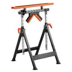 4-in-1 Roller Stand, 220 kg Load Capacity, 838.2-1270 mm Adjustable Height, Folding Heavy Duty with Rack & Multi-directional Roller Head, for Table Saw Outfeed Woodworking Extension Support