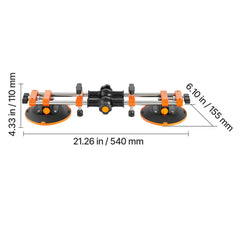 Seamless Seam Setter, 2 Packs Granite Seam Setter with 6 in Vacuum Suction Cups, Seam Joiner for Seam Joining & Leveling, 90°-120° Adjustable, Countertop Installation Tool for Tile Marble Slab