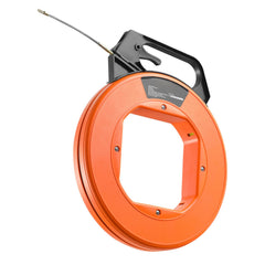 Fish Tape, 100 ft, 3/16-inch, Fiberglass Wire Puller with Optimized Housing and Handle, Easy-to-Use Cable Puller Tool, Flexible Wire Fishing Tools for Wall and Electrical Conduit, Non-Conductive