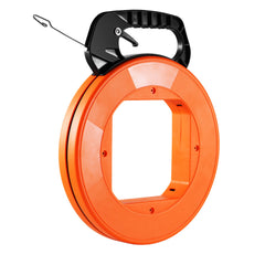 VEVOR Fish Tape, 36.58 m, 3 mm, Steel Wire Puller with Optimized Housing and Handle, Easy-to-Use Cable Puller Tool, Flexible Wire Fishing Tools for Walls and Electrical Conduit, Non-Conductive