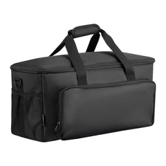 Rolling DJ Cable Bag, 1680D, Padded File Gig Bag with Wheels, 6 Detachable Divider, Travel Storage Music Gear Case, for Professional DJ Gear, Musical Instrument and Accessories, Sound Equipment