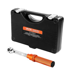 Click Torque Wrench Set, 1/4Inch Drive, 20-240 lbf-in / 2.3-27.1N.m, Dual-direction and Dual Range Scales, 72-Tooth, ±3% High Precision, with Bits, Sockets, Adapters, Extension Bar, Orange