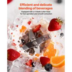 Blender, 2L Professional Countertop Blenders with Shield, 2200W 26000RPM Kitchen Food Processor Combo, Self-Cleaning, Speed Adjustable, 6 Preset Menu for Smoothies, Ice Crushing, Puree, White