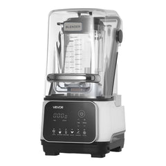 Blender, 2L Professional Countertop Blenders with Shield, 2200W 26000RPM Kitchen Food Processor Combo, Self-Cleaning, Speed Adjustable, 6 Preset Menu for Smoothies, Ice Crushing, Puree, White