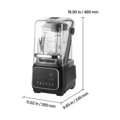 Blender, 2L Professional Countertop Blenders with Shield, 2200W 26000RPM Kitchen Food Processor Combo, Self-Cleaning, Speed Adjustable, 6 Preset Menu for Smoothies, Ice Crushing, Puree, Black