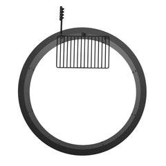 Fire Pit Ring, Fire Pit Insert with Barbecue Fire Ring, 40-In Outer/36-In Inner Diameter, 8.5in Height, Carbon Steel Liner DIY Campfire Ring above/In-Ground, for Outdoor Camping, Bonfires