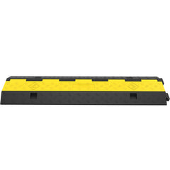 Cable Protector Ramp, 5 Packs 2 Channels Speed Bump Hump, Rubber Modular Speed Bump Rated 11000 LBS Load Capacity, Protective Wire Cord Ramp Driveway Rubber Traffic Speed Bumps Cable Protector