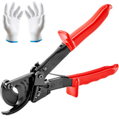 Ratcheting Cable Cutter, 250mm Ratchet Wire and Cable Cutter, Cut up to 240 mm², with Comfortable Grip Handles, Easy to Use Quick-Release Lever, Silicon-Manganese Spring Steel Blade