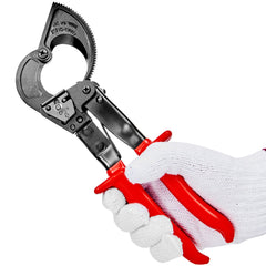 Ratcheting Cable Cutter, 250mm Ratchet Wire and Cable Cutter, Cut up to 240 mm², with Comfortable Grip Handles, Easy to Use Quick-Release Lever, Silicon-Manganese Spring Steel Blade