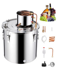 Moonshine Still 13 Gal Water Alcohol Distiller Brewing Kit Stainless Steel