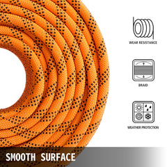 1.43cm Double Braid Polyester Rope 6096cm Nylon Pulling Rope 498.95kg High Force Polyester Load Sailing Rope(1.43cm-6096cm)