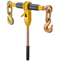 Ratchet Chain Binder, 5/16"-3/8" Heavy Duty Load Binders with G80 Chains, 7100 lbs Secure Load Limit, Labor-saving Anti-skid Handle, Tie Down Hauling Chain Binders for Flatbed Truck Trailer, 2 P