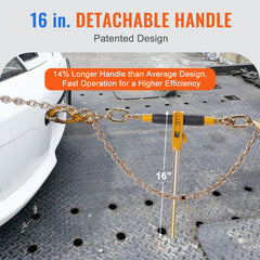 Ratchet Chain Binder 2PCS, 0.9-1.2 cm Heavy Duty Load Binders, with G80 Chains 5443 kg Secure Load Limit, Labor-saving Anti-skid Handle, Tie Down Hauling Chain Binders for Flatbed Truck Trailer