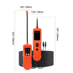 Automotive Circuit Tester Kit, 8 - 35 DCV Power Circuit Probe Tester with TFT Color Display and Lighting, 2-in-1 Electrical Automotive Power Tester Probe with 19.7 ft / 6 m Extension Cable