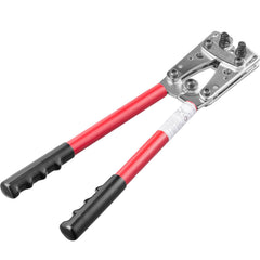 Battery Cable Lug Crimping Tool, 10-1/0AWG Aluminum Terminal Battery Lug Crimper, with 60PCS Aluminum Ring Connectors Terminals 6 Wire Sizes Crimping Die, for Heavy Duty Wire Lugs