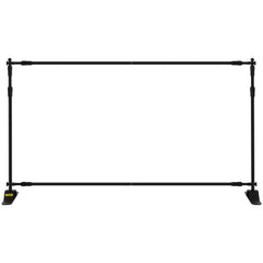 Telescopic Backdrop Banner Stand 8' x 8' Banner Stand Adjustable Step and Repeat Backdrop Banner Stand Retractable Banner Stand with Carrying Bag (8 ft)