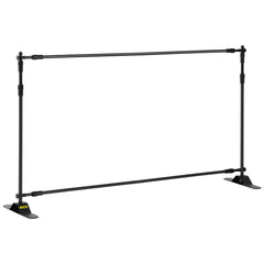 Telescopic Backdrop Banner Stand 8' x 8' Banner Stand Adjustable Step and Repeat Backdrop Banner Stand Retractable Banner Stand with Carrying Bag (8 ft)