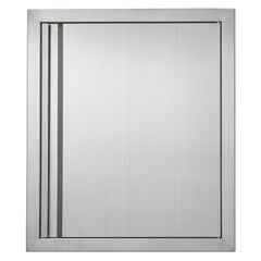 BBQ Access Door, 457x533 mm Single Outdoor Kitchen Door, Stainless Steel Flush Mount Door, Wall Vertical Door with Recessed Handle, for BBQ Island, Grilling Station, Outside Cabinet