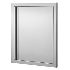 BBQ Access Door, 457x533 mm Single Outdoor Kitchen Door, Stainless Steel Flush Mount Door, Wall Vertical Door with Recessed Handle, for BBQ Island, Grilling Station, Outside Cabinet
