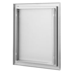 BBQ Access Door, 457x533 mm Single Outdoor Kitchen Door, Stainless Steel Flush Mount Door, Wall Vertical Door with Recessed Handle, for BBQ Island, Grilling Station, Outside Cabinet