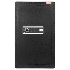 Single Door 4.0 cu.ft Safe Box with Key Lock & Password, Safe Lock Box with Fireproof Bag, Key Rack, LED Light, 2 Shelves, and 1 Cabinet for Money, Documents, Jewelry, and Valuables, Black