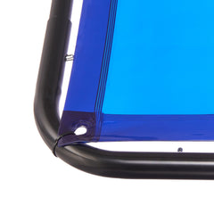 Welding Screen with Frame, 1.74 x 2.34m Welding Curtain Screen, Flame-Resistant Vinyl Protection Screens with Lockable Swivel Wheels & 6-Level UV Protection for Workshop/Industrial Use, Blue