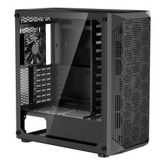 PC Gaming Case, Mid-Tower, Computer Case with High-Airflow Tempered Glass Panel, Dust Filter, 4 x 120 mm Fans, Cable Management, for GPU up to 270 mm in Length, Compatible with ATX/M-ATX/ITX