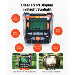 Metal Detector for Adults, 254 mm, Professional High Accuracy Gold Detector, IP68 Waterproof Search Coil with Display, Headphones, 5 Modes, Adjustable Length, for Detecting Gold Treasure Hunting