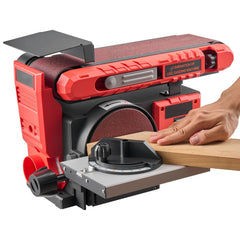 152.4mm Disc Sander & 101.6mm x 914.4mm Belt Sander, 400W Professional Belt Disc Sanders Combo with 0 - 45° Adjustable Worktable, Dust Collection Port for Woodworking & DIY Crafting