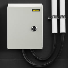 NEMA Steel Enclosure, 25 x 20 x 15 cm NEMA 4X Steel Electrical Box, IP66 Waterproof & Dustproof, Outdoor/Indoor Electrical Junction Box, with Mounting Plate