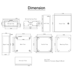 NEMA Steel Enclosure, 12 x 12 x 6''steel electrical box
electrical enclosur NEMA 4X Steel Electrical Box, IP66 Waterproof & Dustproof, Outdoor/Indoor Electrical Junction Box, with Mounting Plat