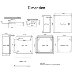 NEMA Steel Enclosure, 12 x 12 x 6''steel electrical box
electrical enclosur NEMA 4X Steel Electrical Box, IP66 Waterproof & Dustproof, Outdoor/Indoor Electrical Junction Box, with Mounting Plat