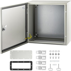 NEMA Steel Enclosure, 16 x 16 x 8\'\' NEMA 4X Steel Electrical Box, IP66 Waterproof & Dustproof, Outdoor/Indoor Electrical Junction Box, with Mounting Plate