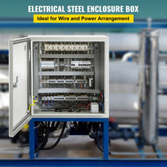 NEMA Steel Enclosure, 16 x 16 x 8\'\' NEMA 4X Steel Electrical Box, IP66 Waterproof & Dustproof, Outdoor/Indoor Electrical Junction Box, with Mounting Plate