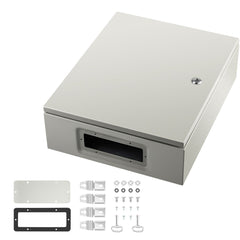 NEMA Steel Enclosure, 50 x 40 x 15 cm NEMA 4X Steel Electrical Box, IP66 Waterproof & Dustproof, Outdoor/Indoor Electrical Junction Box, with Mounting Plate