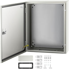 NEMA Steel Enclosure, 50 x 40 x 15 cm NEMA 4X Steel Electrical Box, IP66 Waterproof & Dustproof, Outdoor/Indoor Electrical Junction Box, with Mounting Plate