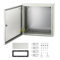 NEMA Steel Enclosure, 20 x 20 x 6\'\' NEMA 4X Steel Electrical Box, IP66 Waterproof & Dustproof, Outdoor/Indoor Electrical Junction Box, with Mounting Plate