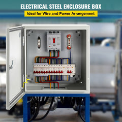 NEMA Steel Enclosure, 20 x 20 x 6\'\' NEMA 4X Steel Electrical Box, IP66 Waterproof & Dustproof, Outdoor/Indoor Electrical Junction Box, with Mounting Plate