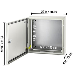 NEMA Steel Enclosure, 20 x 20 x 6\'\' NEMA 4X Steel Electrical Box, IP66 Waterproof & Dustproof, Outdoor/Indoor Electrical Junction Box, with Mounting Plate