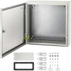 NEMA Steel Enclosure, 20 x 20 x 6\'\' NEMA 4X Steel Electrical Box, IP66 Waterproof & Dustproof, Outdoor/Indoor Electrical Junction Box, with Mounting Plate