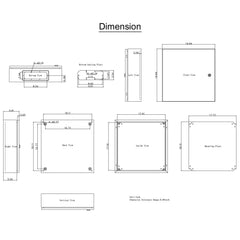 NEMA Steel Enclosure, 20 x 20 x 6\'\' NEMA 4X Steel Electrical Box, IP66 Waterproof & Dustproof, Outdoor/Indoor Electrical Junction Box, with Mounting Plate