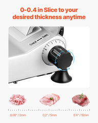 Meat Slicer 180W 250 mm Electric Deli Food Slicer for Meat Bread Cheese