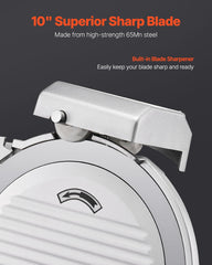 Meat Slicer 180W 250 mm Electric Deli Food Slicer for Meat Bread Cheese