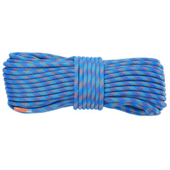 10.2mm Dynamic Climbing Rope, 50M(164ft) Outdoor Rock Climbing Rope 25KN Breaking Tension, Stretchable Fiber Rope with Steel Snap Hooks for Escape, Rappelling, Fire Rescue, Blue