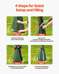 Tree Watering Bag, 12 Packs 20 Gallons Watering Bags for New Trees, 5-9 Hours Slow Release Refillable Tree Drip Irrigation Bags with Zipper, Durable Tree Watering System for Deep Root Targeting