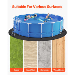 21ft Round Pool Liner Pad, Pool Liner Pad for Above Ground Swimming Pools, Extra-Thick Pool Mat, Prevents Punctures, Recycled Geotextile Material Underlayment Pad, Extend Liner Life